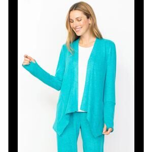 Habitat‎ Clothes To Live In Open Reset Cardigan Blue NWT SZ M Waterfall Sweater